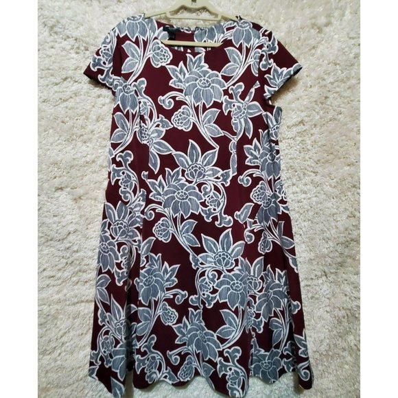 Robe Portefeuille Fleurie Alfani Taille 18W Plus - Longueur Midi - Multicolore - Occasion Très Bon état